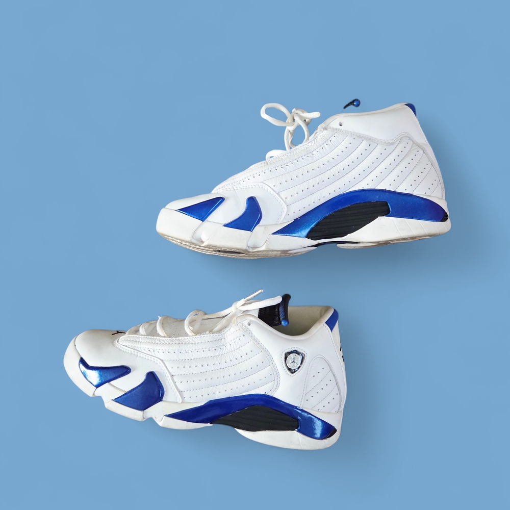 Nike Air Jordan 14 Retro Hyper Royal White Size 7Y